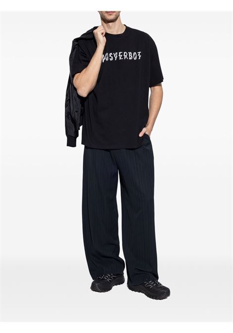 T-shirt con logo ricamato in nero 46 label group - uomo 44 LABEL GROUP | B0030556FA582P603